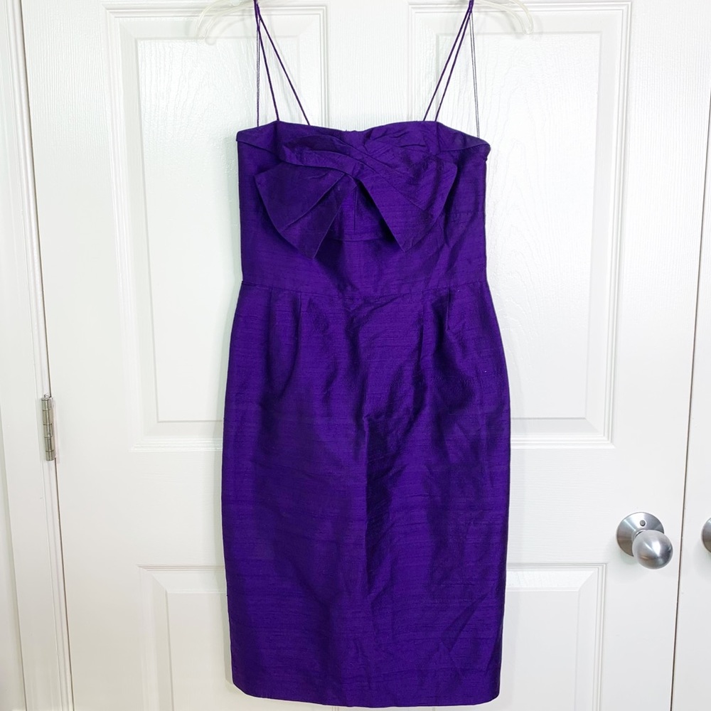 Vintage Donna Morgan Silk Big Bow Midi Dress